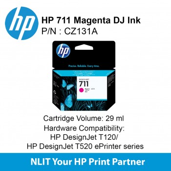 HP 711 29-ml Magenta DesignJet Ink Cartridge CZ131A