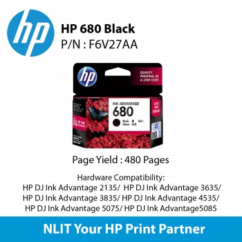 HP 680 Black Original Ink Advantage Cartridge 