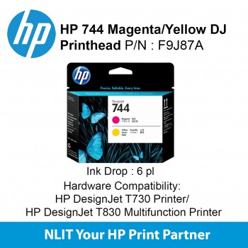 HP 744 Magenta and Yellow DesignJet Printhead F9J87A