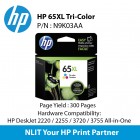 HP 65XL Tri-color Original Ink Cartridge : 300 pgs : N9K03AA