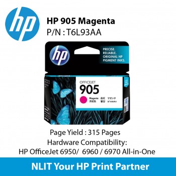 HP Original Cartridges : HP  905 Magenta : Standard  : T6L93AA