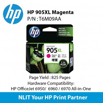 HP 905XL Magenta Original Ink Cartridge : 415 pgs : T6M09AA