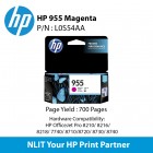HP Original Cartridges : HP 955 Magenta : Standard : 700pgs :  L0S54AA : 6 month Direct HP Warranty