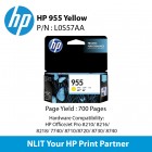 HP Original Cartridges : HP 955 Yellow : Standard : 700pgs :  L0S57AA : 6 month Direct HP Warranty