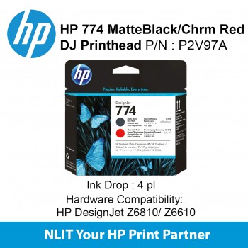 HP 774 Matte Black/Chromatic Red Designjet Printhead P2V97A