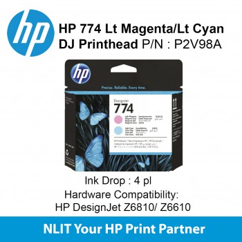 HP 774 Lt Magenta/Lt Cyan Designjet Printhead P2V98A