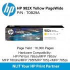 HP Original Toner : HP 982X Yellow : Std : 16,000pgs : T0B29A