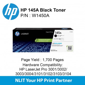 HP 145A  Black Laserjet toner : 1700pgs : W1450A