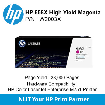 HP 658X Magenta 8000pgs W2003X