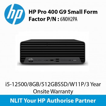 HP Pro 400 G9 6N0H2PA Small Form Factor i5-12500/8GB/512GBSSD/W11P/3 Year Onsite Warranty
