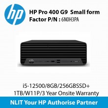 HP Pro 400 G9 6N0H3PA Small form Factor i5-12500/8GB/256GBSSD+ 1TB/W11P/3 Year Onsite Warranty