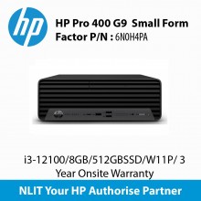 HP Pro 400 G9 6N0H4PA Small Form Factor i3-12100/8GB/512GBSSD/W11P/ 3 Year Onsite Warranty