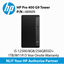 HP Prodesk 400 G9 6N0H6PA Tower i5-12500/8GB/256GBSSD+ 1TB/W11P/3 Year Onsite Warranty