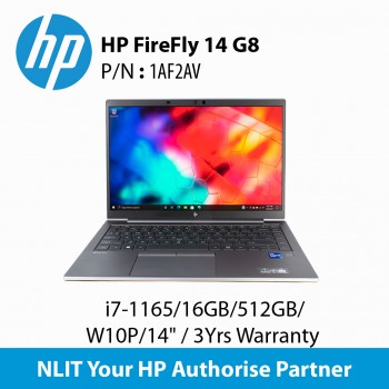 HP FireFly 14 G8 Mobile Workstation  i7-1165/16GB/512GB/W10P/14" /3Yrs (no Graphics ) SKU : 1AF2AV
