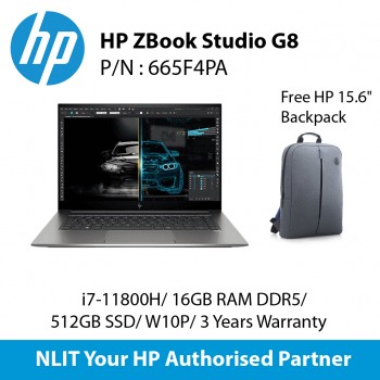 HP ZBook Studio G8 Mobile Workstation  i7-11800H/16GB/512GB/W10P/3Y