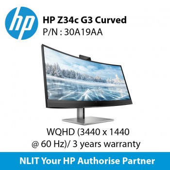 HP Z34c G3 WQHD Curved Display 30A19AA