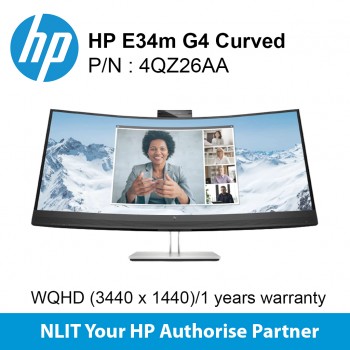 HP E34m G4  Conference WQHD USB-C Curved Monitor 4QZ26AA