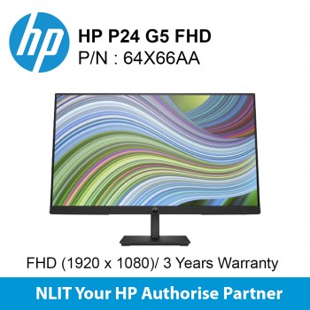 HP P24 G5 FHD Monitor 3 Year Warranty 64X66AA