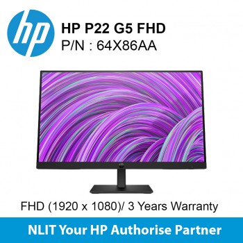 HP P22 G5 FHD Monitor 3 Year Warranty 64X86AA