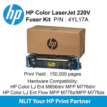 HP LaserJet 220V Fuser Kit : Std : 150,000pgs : 4YL17A