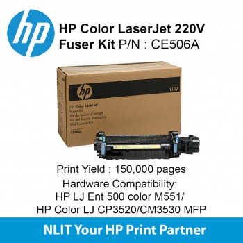 HP 220V Fuser Kit : Std : 150,000pgs : CE506A