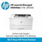 HP LaserJet Managed E40040dn (3PZ35A) Print Only, Up to 40ppm, Duplex, Network, 3 Years NBD Onsite Warranty