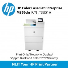 HP Color LaserJet Enterprise M856dn Printer (T3U51A) Print Only, A4 Up to 56ppm, Duplex, Network. 2 Years NBD Onsite warranty