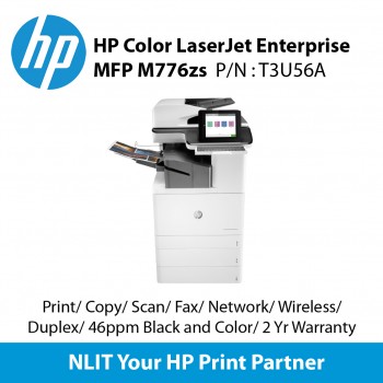 HP Color LaserJet Enterprise MFP M776zs Printer (T3U56A) Print, Scan, Copy, Fax, A4 Up to 46ppm, Duplex, Network, Wireless, 2 years NBD Onsite warranty