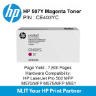 HP Original Toner : HP 507YC Magenta : 7800pgs : CE403YC : 2 Yrs Warranty CE403YC