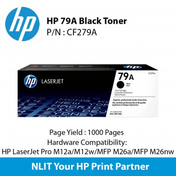 HP 79A Black LaserJet Toner 1000pgs CF279A