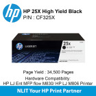 HP Original Toner : HP 25XC Black : 34500pgs : CF325XC : 2 Yrs Warranty CF325XC