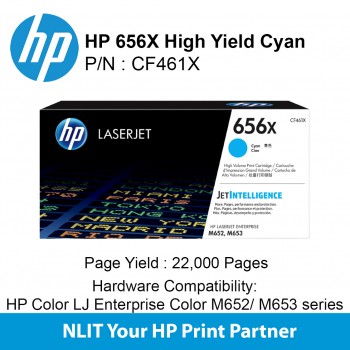 HP 656X Cyan 2000pgs CF461X