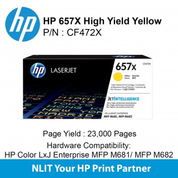 HP 657X Yellow 3000pgs CF472X