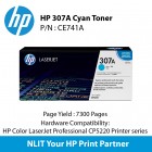 HP Original Toner : HP 307A Cyan : Std : 7,300pgs : CE741A : 2 Years Direct HP Warranty 