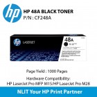 HP 48A Black LaserJet Toner : 1000pgs : CF248A