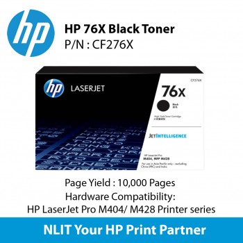 HP Original Toner : HP 76x Black : Large : 10,000pgs : CF276X : 2 Years Direct HP Warranty