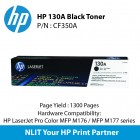 HP Original Toner : HP 130A Black : Std : 1,300pgs : CF350A :  2 Years Direct HP Warranty