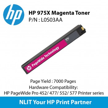 HP Original Toner : HP 975X Magenta : Large  : 7,000pgs : L0R91AA