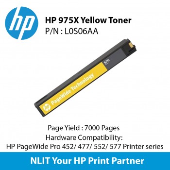 HP Original Toner : HP 975X Yellow : Large : 7,000pgs : L0S06AA