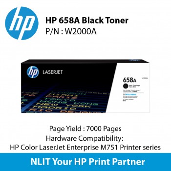 HP 658A Black 7,000 pgs W2000A