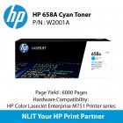 HP Original Toner : HP 658A Cyan : Std : 6,000pgs : W2001A :  2 Years Direct HP Warranty
