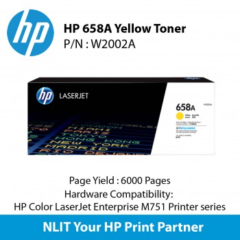 HP 658A Yellow 6,000 pgs W2002A