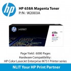 HP Original Toner : HP 658A Magenta : 6000pgs : W2003A : 2 Yrs Warranty