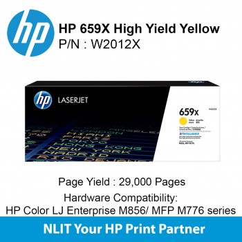 HP Original Toner : HP 659X Yellow : 29000pgs : W2012X : 2 Yrs Warranty W2012X