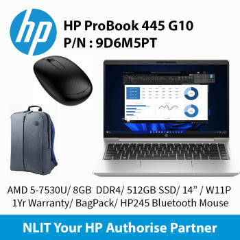 HP ProBook 445 G10 AMD 5-7530U / 8GB DDR4 / 512GB SSD / 14