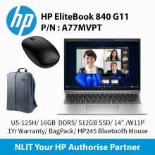 HP EliteBook 840 G11 U5-125H / 16GB DDR5 / 512GB SSD / 14"/ W11P / 3 Year Warrantys  / A77MVPT