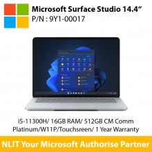 Microsoft Surface Laptop Studio 14.4“ touchscreen  9Y1-00017 (i5/16/512CM Comm Platinum/Win 11 Pro/1Yr Warranty )