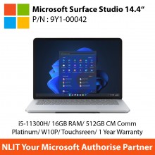 Microsoft Surface Laptop Studio 14.4“ touchscreen  9Y1-00042 (i5/16/512CM Comm Platinum/Win 10 Pro/1Yr Warranty )