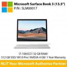 Microsoft Surface Book 3 34.3 cm (13.5") Touchscreen 2 in 1 Notebook i7-1065G7 / 32 GB RAM / 512 GB SSD / Wi10 Pro/ NVIDIA 4 GB / Stock 23/9