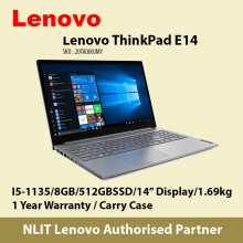 Lenovo ThinkPad E14 ( i5-1135G7 / 8GB / 512GBSSD / W10P / 1.7kg)